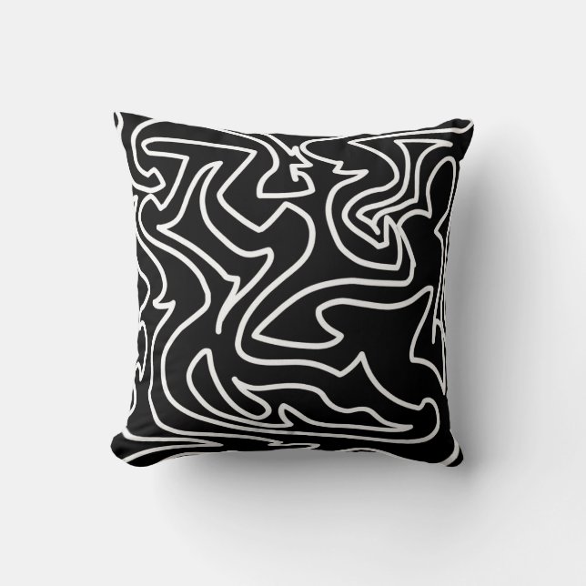 Oreiller à lancer élégant, coussin d'art Abstrait (Recto)
