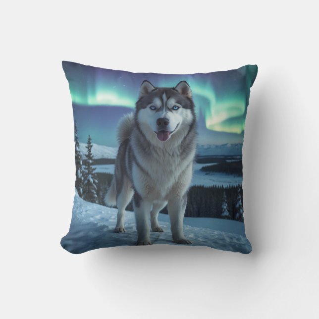 Oreiller à lancer élégant Husky Sibérien (Recto)