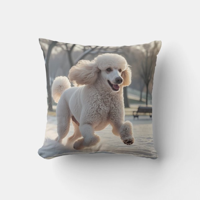 Oreiller à lancer élégant standard de caniche (Recto)