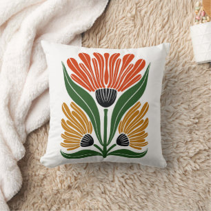 Oreiller à lancer en fleur de Boho