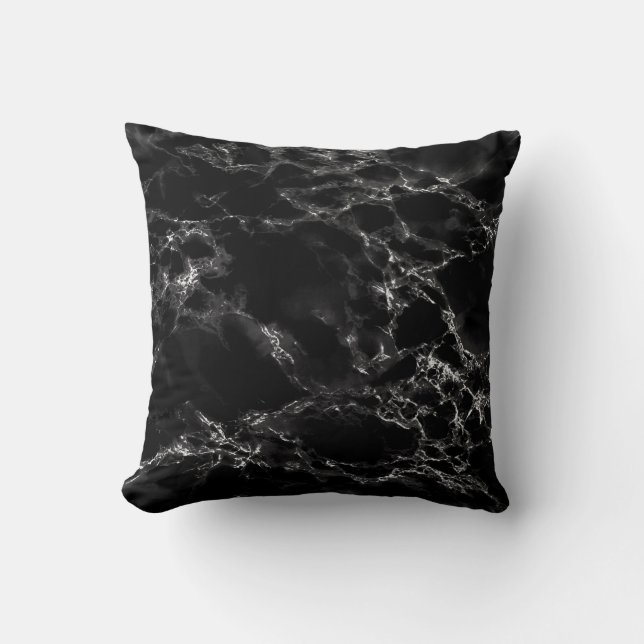 Oreiller à lancer en marbre noir (Recto)