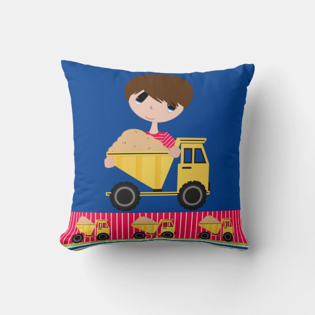 Oreiller à lancer en polyester pour enfants 16 po  (Recto)