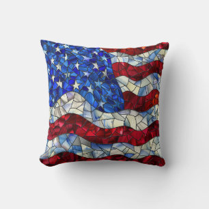 Oreiller à lancer en verre à drapeau américain