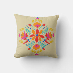 Oreiller à lancer Floral Folk mexicain