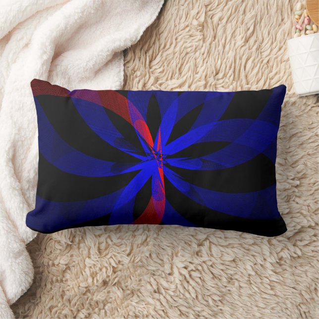 Oreiller à lancer géométrique Centre couleur bleue (Couverture)