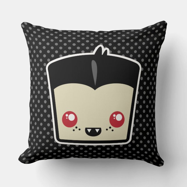 Oreiller à lancer Kawaii Dracula (Recto)