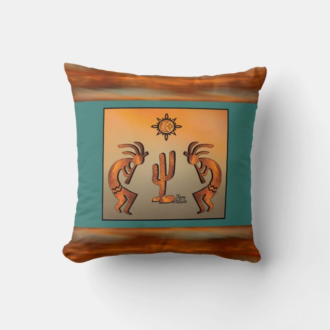 Oreiller à lancer Kokopelli Sud-Ouest (Recto)