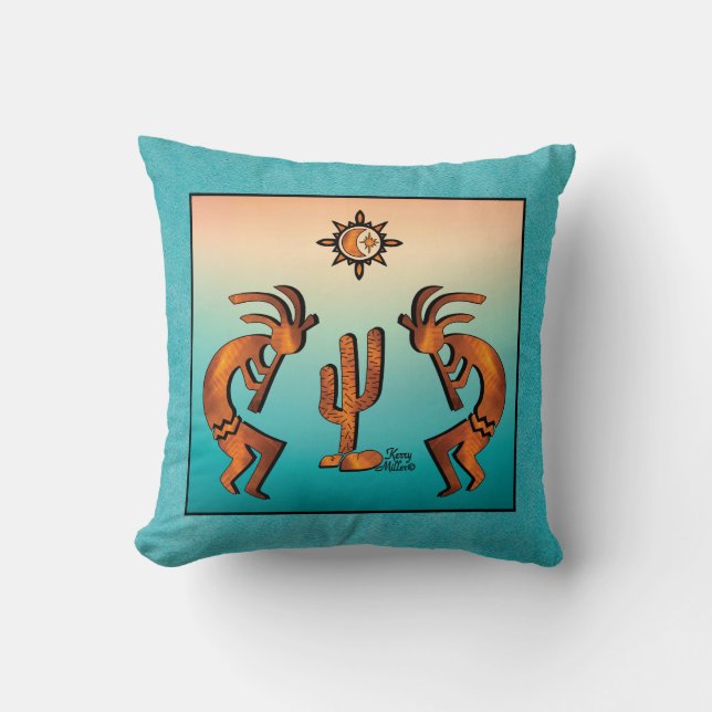 Oreiller à lancer Kokopelli Sud-Ouest (Recto)