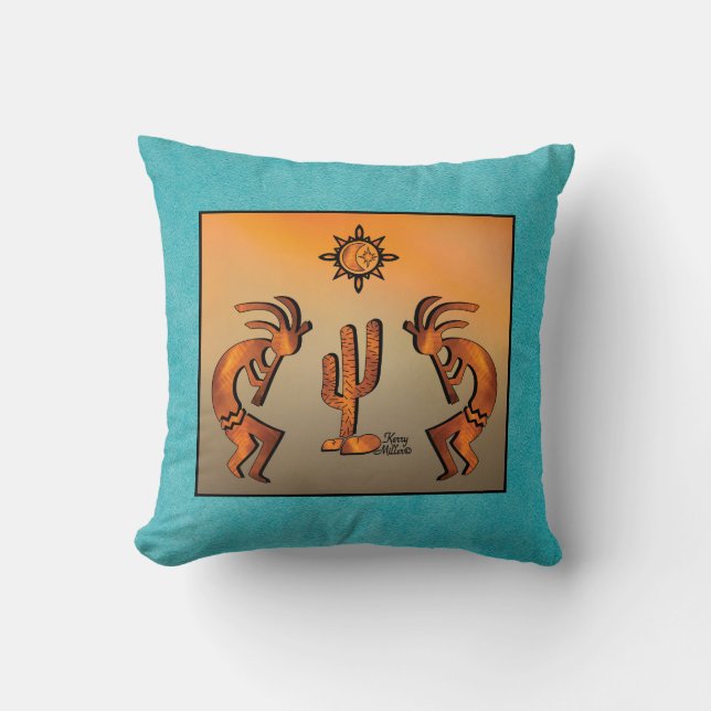 Oreiller à lancer Kokopelli Sud-Ouest (Recto)