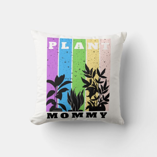 Oreiller à lancer maman plante (Recto)