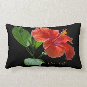 Oreiller à lancer Milano Rouge Hibiscus Lumbar