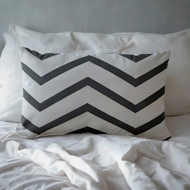 Oreiller à lancer moderne Motif Zigzag (Créateur téléchargé)