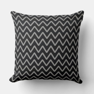 Oreiller à lancer monochrome Chevron