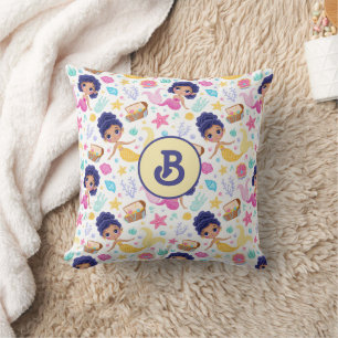 Oreiller à lancer monogramme de la sirène