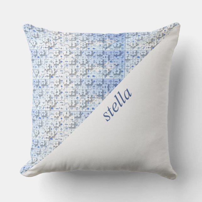 Oreiller à lancer monogramme Motif (Recto)