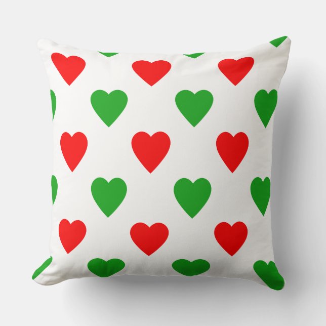 Oreiller à lancer Motif de coeur de Noël (Recto)