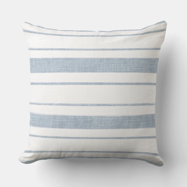 Oreiller à lancer Motif de ligne bleue claire (Recto)