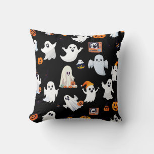 Oreiller à lancer Motif de sorcière d'Halloween