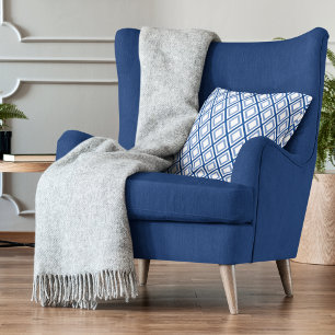 Oreiller à lancer Motif géométrique bleu moderne