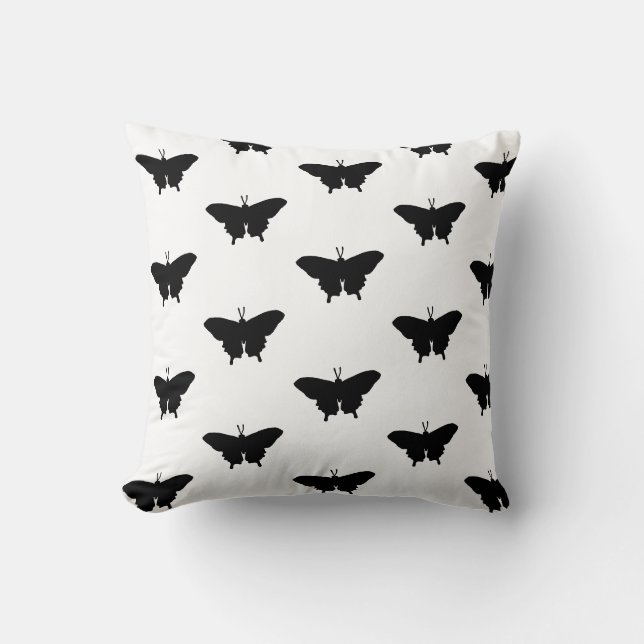 Oreiller à lancer Motif graphique papillon (Recto)