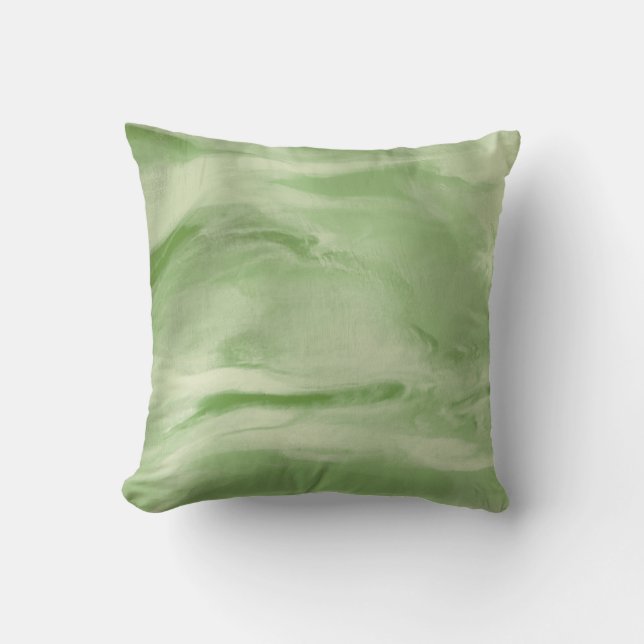 Oreiller à lancer Motif vert à la menthe (Recto)