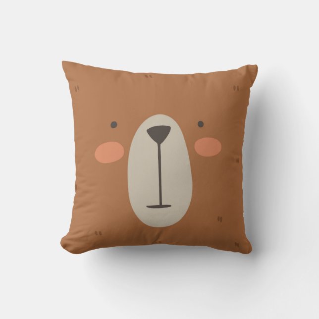 Oreiller à lancer mou | Nourriture animale minimal (Recto)