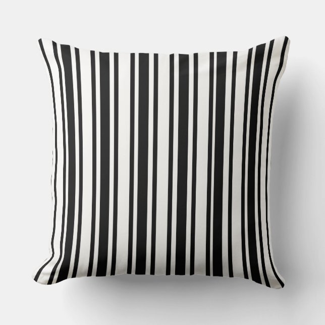 Oreiller à lancer noir/Chevron (Recto)