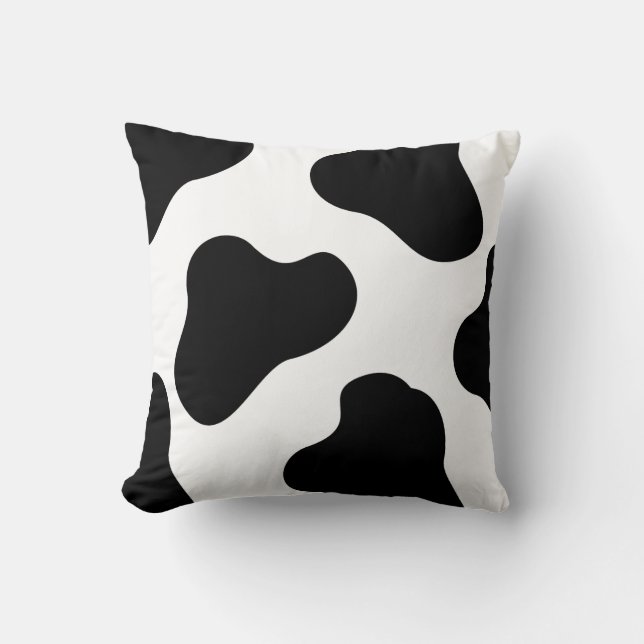 Oreiller à lancer noir et blanc (Recto)