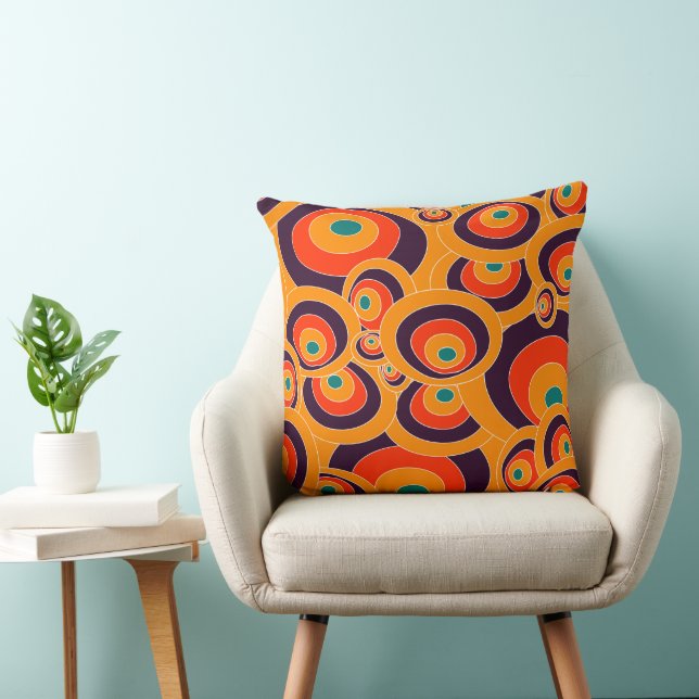 Oreiller à lancer orange Abstrait Motif - Moderne (Chaise)