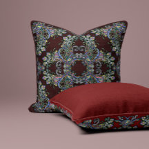 Oreiller à lancer orné Renaissance - Brown riche