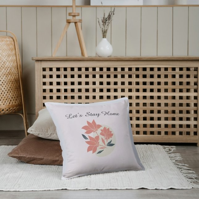 Oreiller à lancer personnalisé à fleurs (Créateur téléchargé)