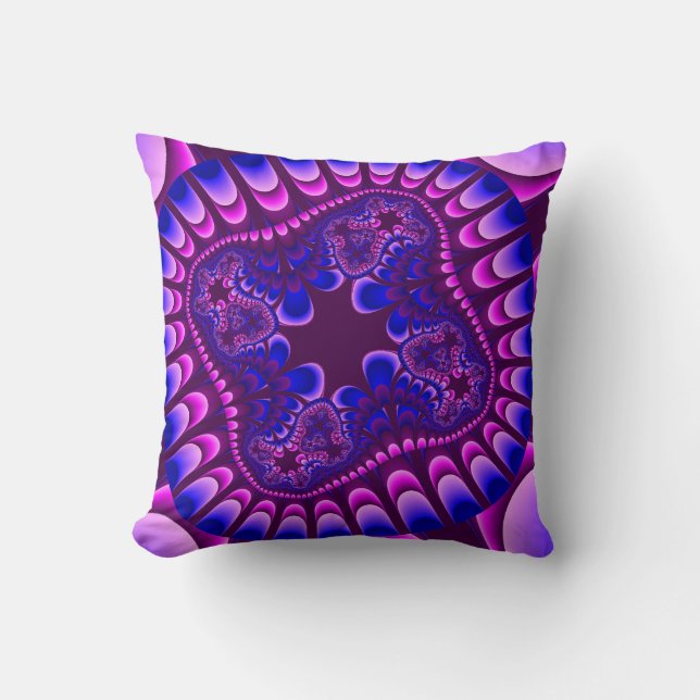 Oreiller à lancer personnalisé bleu violet (Recto)