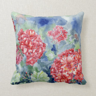 Oreiller à lancer "Red Geraniums II"
