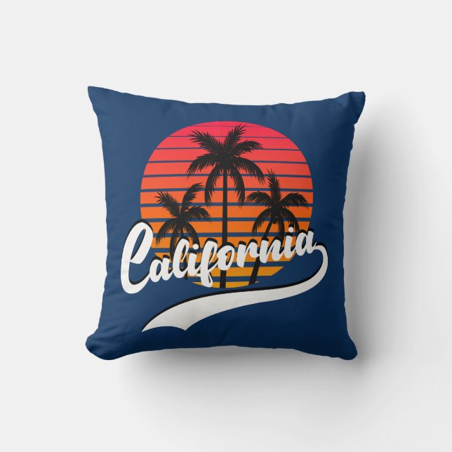 Oreiller à lancer rétro Californie (Recto)