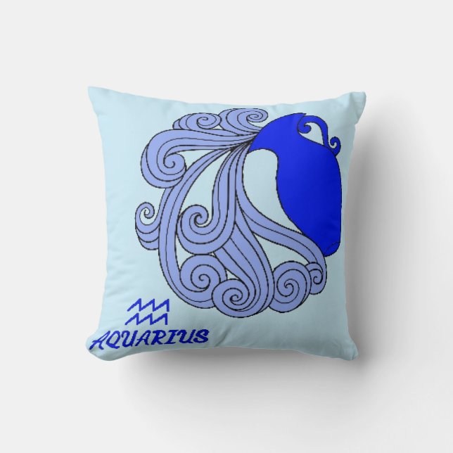 Oreiller à lancer réversible Aquarius (Recto)