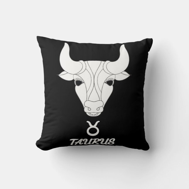 Oreiller à lancer réversible Taurus Silhouette (Recto)
