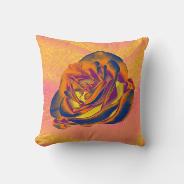 Oreiller à lancer Rose orange (Recto)