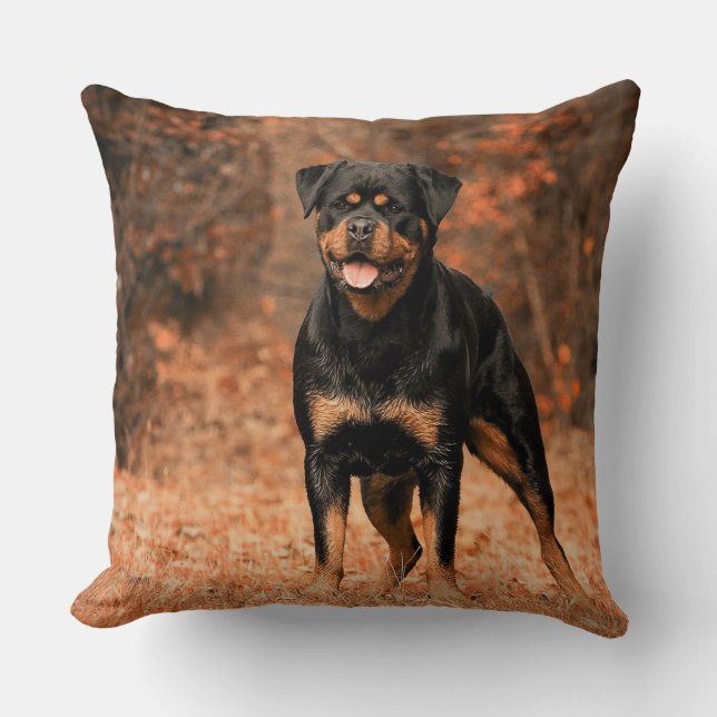 Oreiller à lancer Rottweiler (Recto)