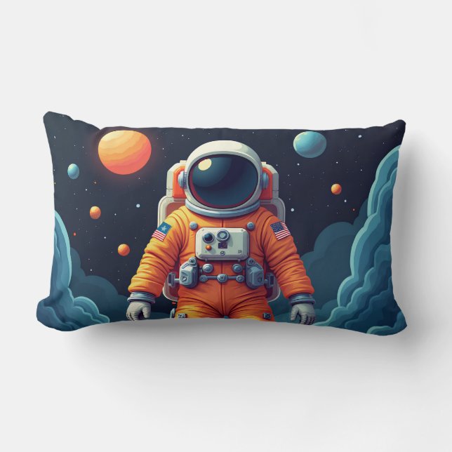 Oreiller à lancer Spaceman tacheté 13*21 (Recto)