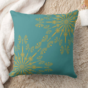 Oreiller à lancer Turquoise Mandala