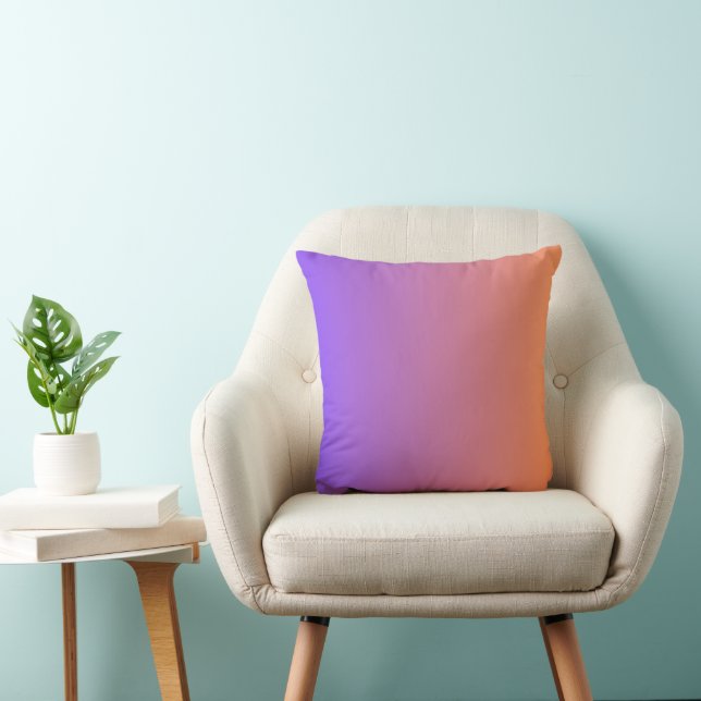 Oreiller à lancer violet et orange (Chaise)