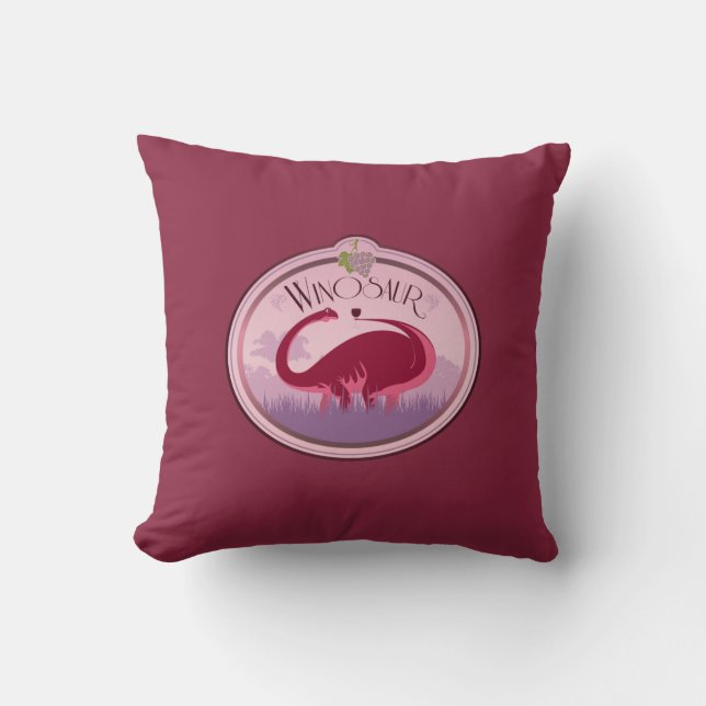 Oreiller à lancer Winosaur personnalisé (Recto)
