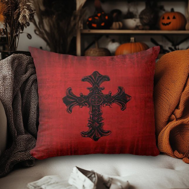 Oreiller à lunette en velours rouge (Créateur téléchargé)