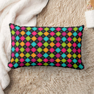 Oreiller à motif Argyle Coloré