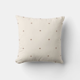 Oreiller à motif champignon minimal – Fond clair
