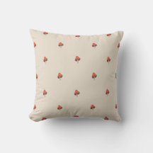 Oreiller à motif champignon neutre
