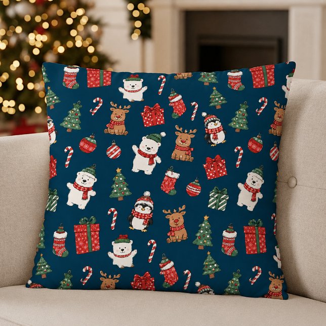 Oreiller à motif continu de Noël (Créateur téléchargé)