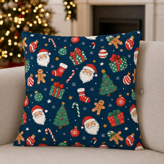 Oreiller à motif continu de Noël