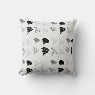 Oreiller à motif de pinceau artistique