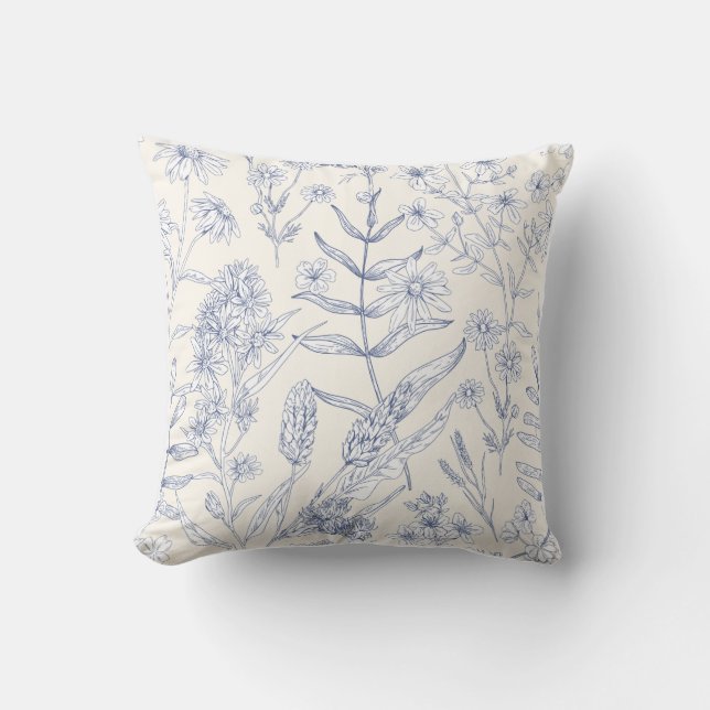 Oreiller à motif floral coloré (Recto)